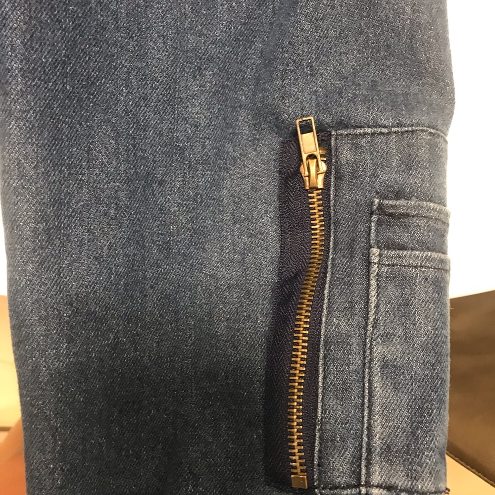 J.O.A. Denim Sherpa Bomber Jacket - Picture 8 of 8